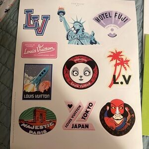 LV stickers, maps and contact books